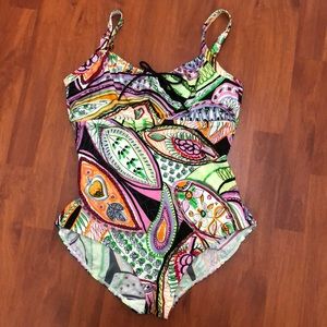Colorful Women's One Piece Swimsuit